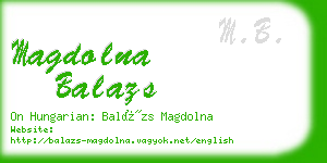 magdolna balazs business card